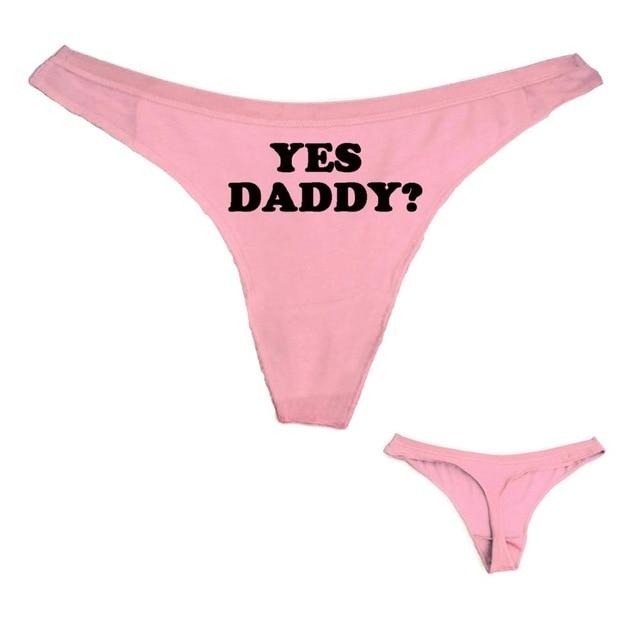 "Yes Daddy?" Thong - Sissy Panty Shop