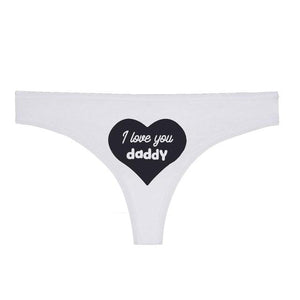 "I Love You Daddy" Thong - Sissy Panty Shop