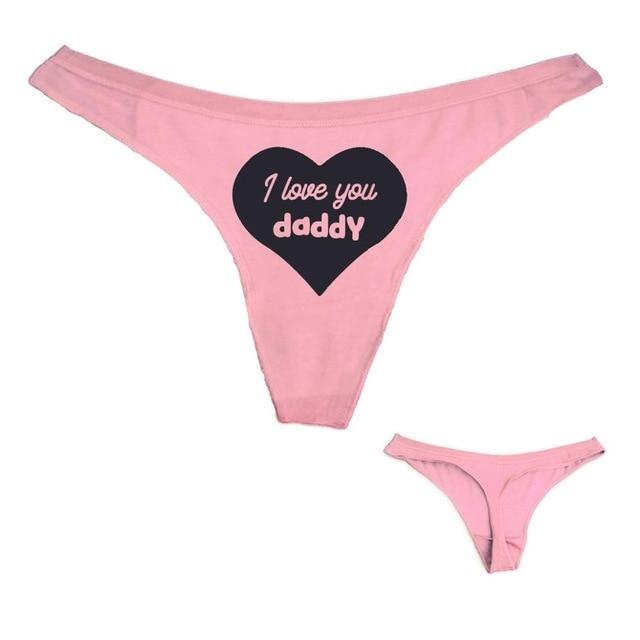 "I Love You Daddy" Thong - Sissy Panty Shop