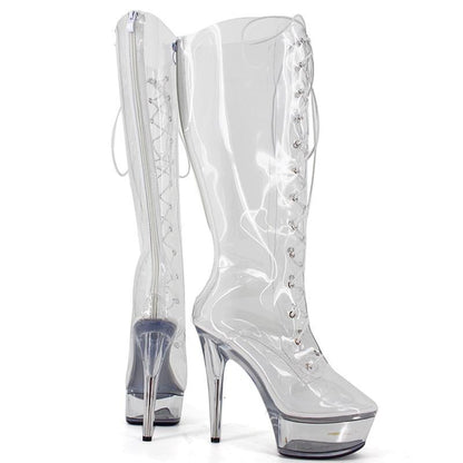 "Sissy Lola" Transparent Boots - Sissy Panty Shop