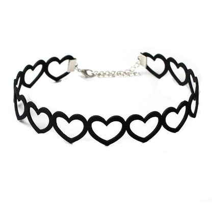 "Sissy Lory" Velvet Heart Choker - Sissy Panty Shop