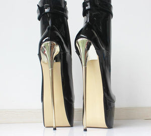 "Sissy Bianca" Thin Heels Platform Boots - Sissy Panty Shop