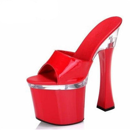 Stripper Sissy Thick Heel Sandals - Sissy Panty Shop