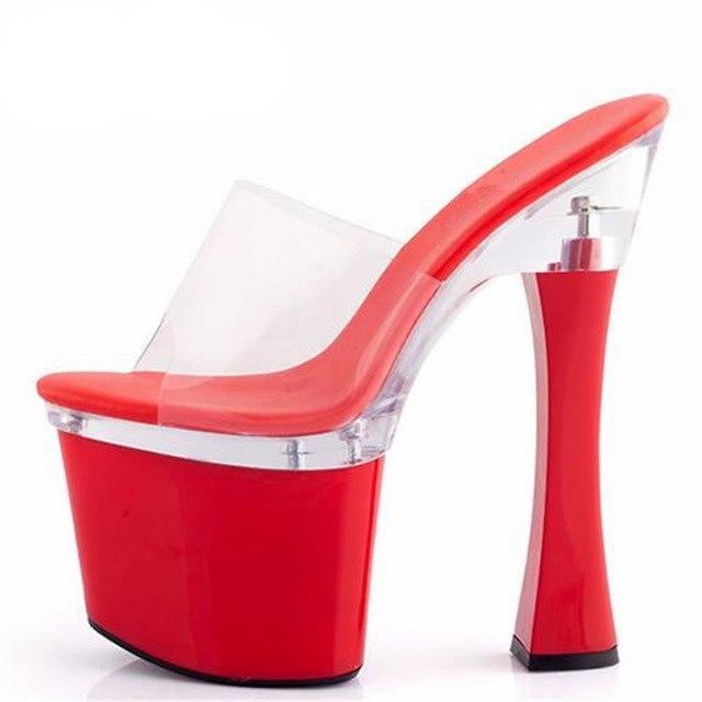 Stripper Sissy Thick Heel Sandals - Sissy Panty Shop