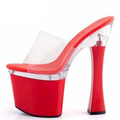 Stripper Sissy Thick Heel Sandals - Sissy Panty Shop