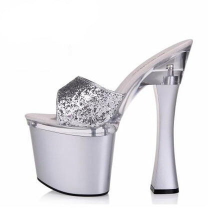 Stripper Sissy Thick Heel Sandals - Sissy Panty Shop