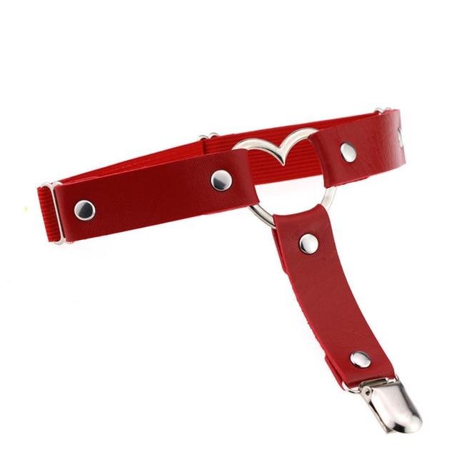 Love Heart Leg Garters - Sissy Panty Shop