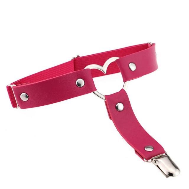 Love Heart Leg Garters - Sissy Panty Shop