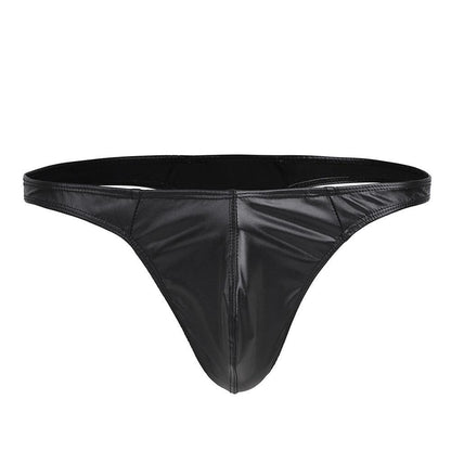 Faux Leather Bulge Pouch G-string - Sissy Panty Shop