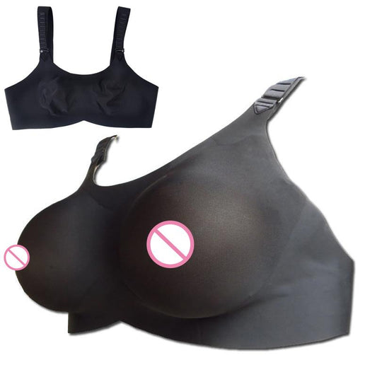 Black Crossdressing Pocket Bra With Silicone Inserts - Sissy Panty Shop