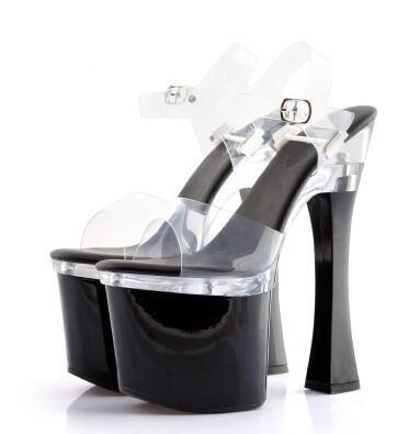 Thick Heel Platform Buckle Sandals - Sissy Panty Shop