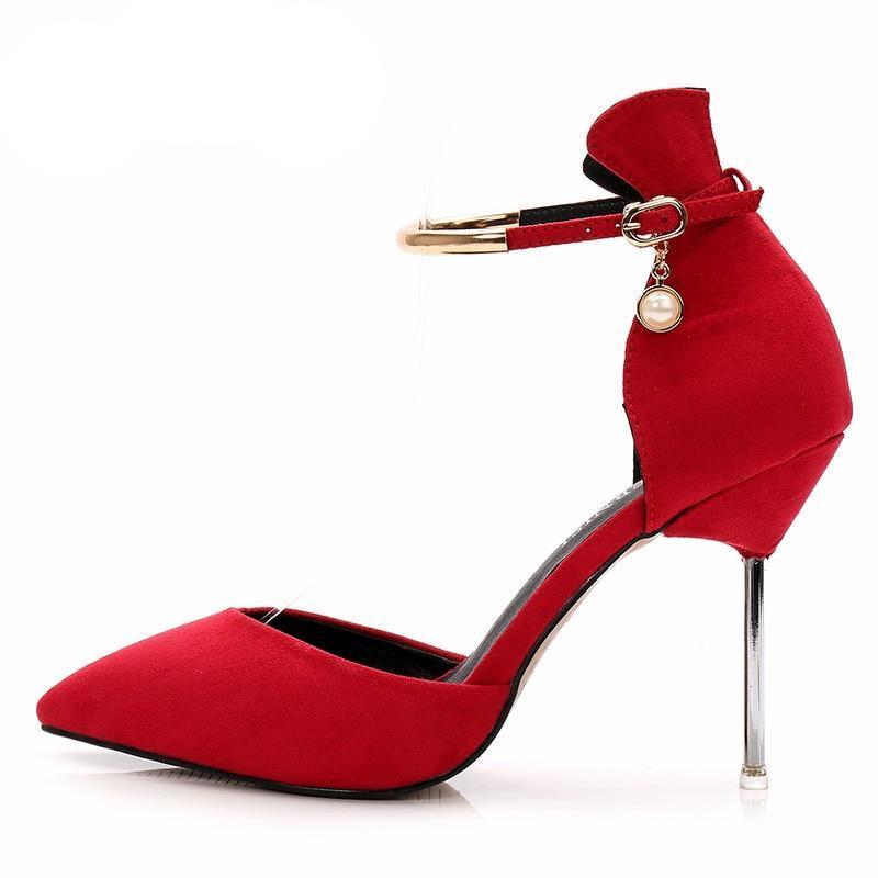 Sissy in Red Suede Pumps - Sissy Panty Shop