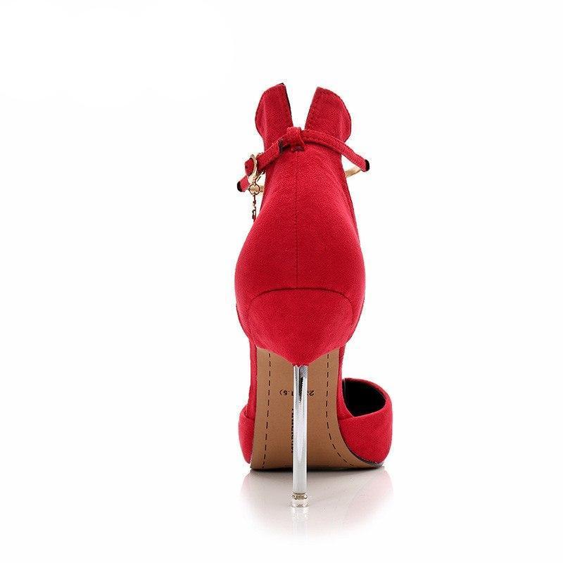 Sissy in Red Suede Pumps - Sissy Panty Shop