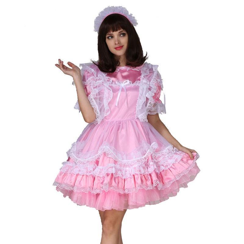 "Sissy Nancy" Lockable Satin Dress - Sissy Panty Shop