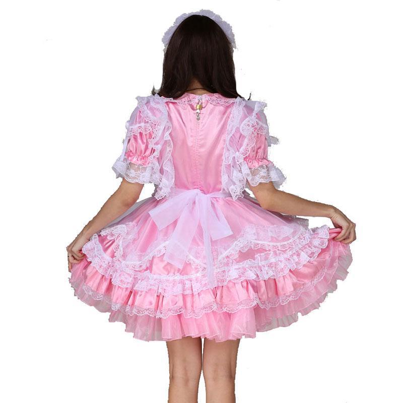 "Sissy Nancy" Lockable Satin Dress - Sissy Panty Shop