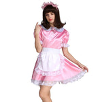 "Sissy Gloria" Lockable Satin Maid Dress - Sissy Panty Shop