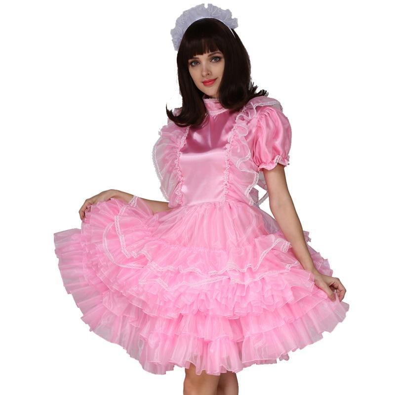 Lockable Forced Sissy Maid Dress - Sissy Panty Shop
