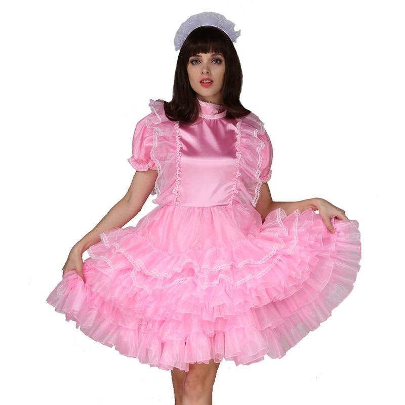 Lockable Forced Sissy Maid Dress - Sissy Panty Shop