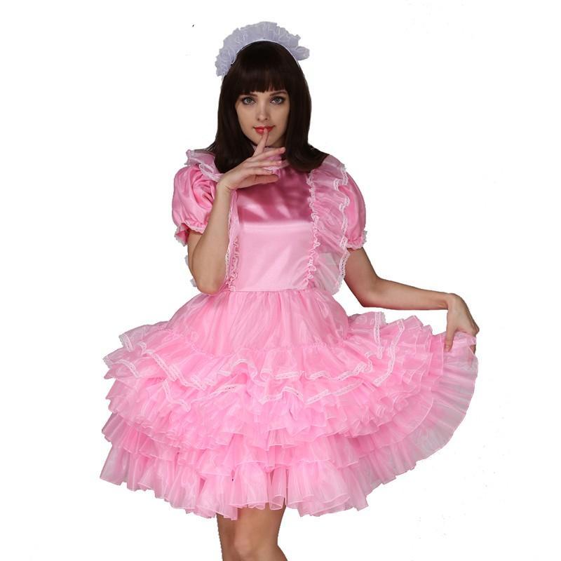 Lockable Forced Sissy Maid Dress - Sissy Panty Shop