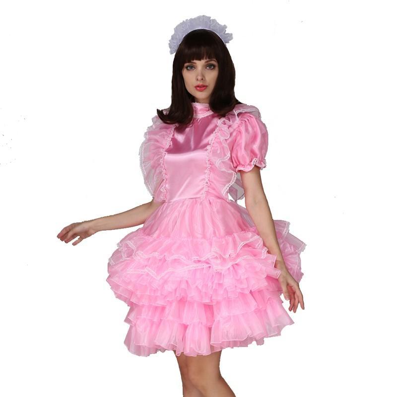 Lockable Forced Sissy Maid Dress - Sissy Panty Shop