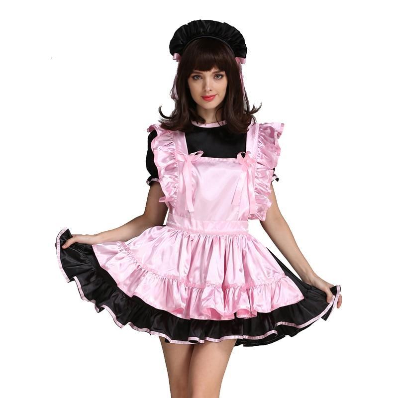 Forced Sissy Maid Satin Dress - Sissy Panty Shop