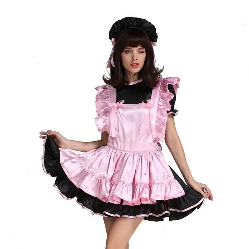 Forced Sissy Maid Satin Dress - Sissy Panty Shop
