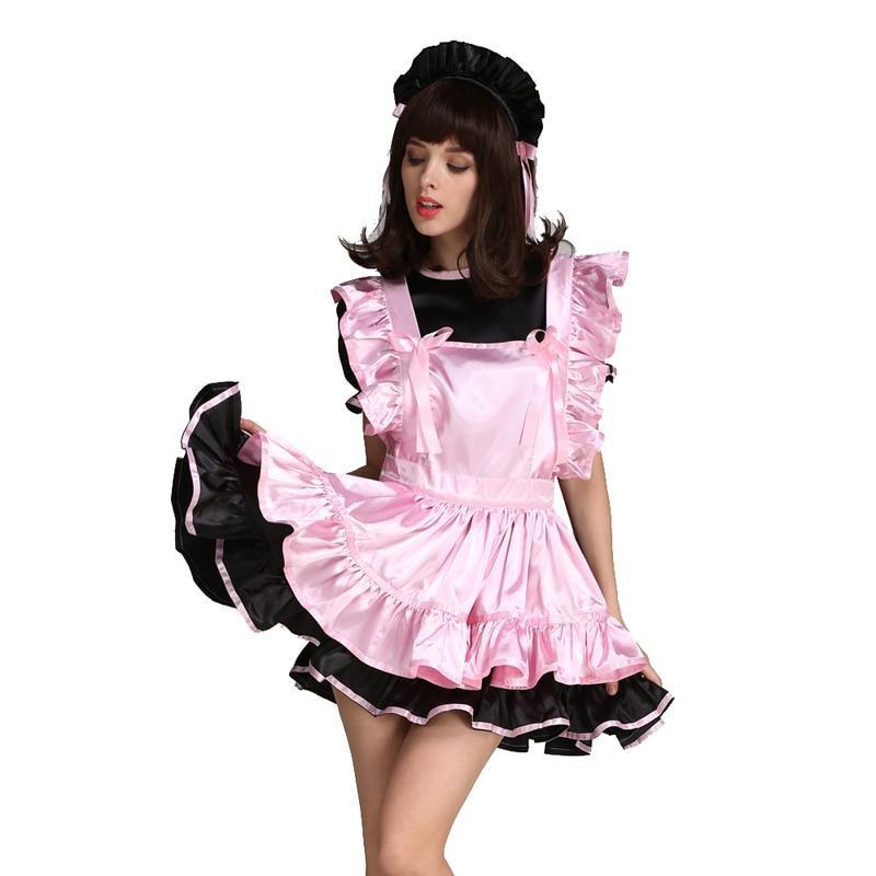 Forced Sissy Maid Satin Dress - Sissy Panty Shop