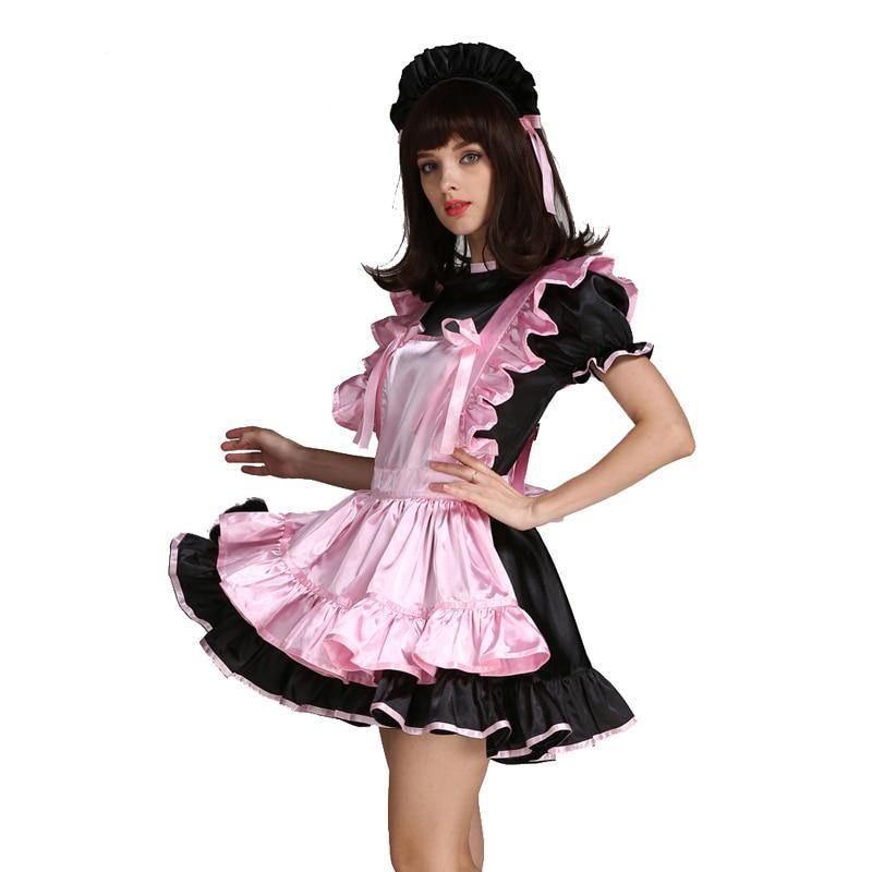Forced Sissy Maid Satin Dress - Sissy Panty Shop