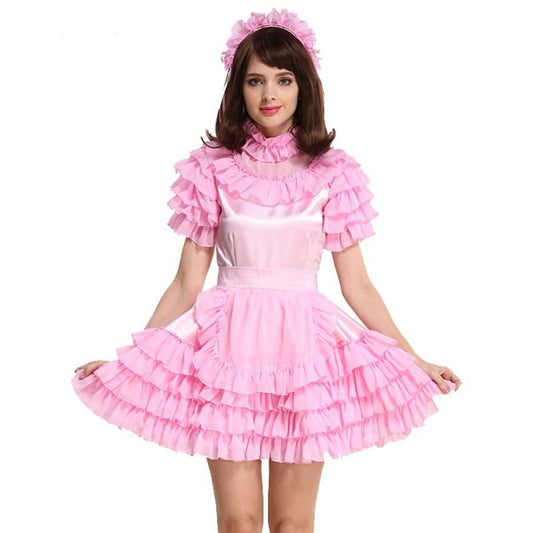 Forced Sissy Satin Maid Dress - Sissy Panty Shop