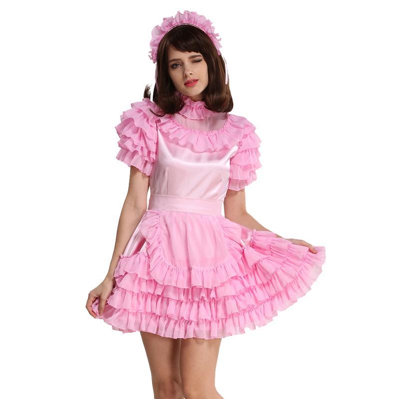 Forced Sissy Satin Maid Dress - Sissy Panty Shop