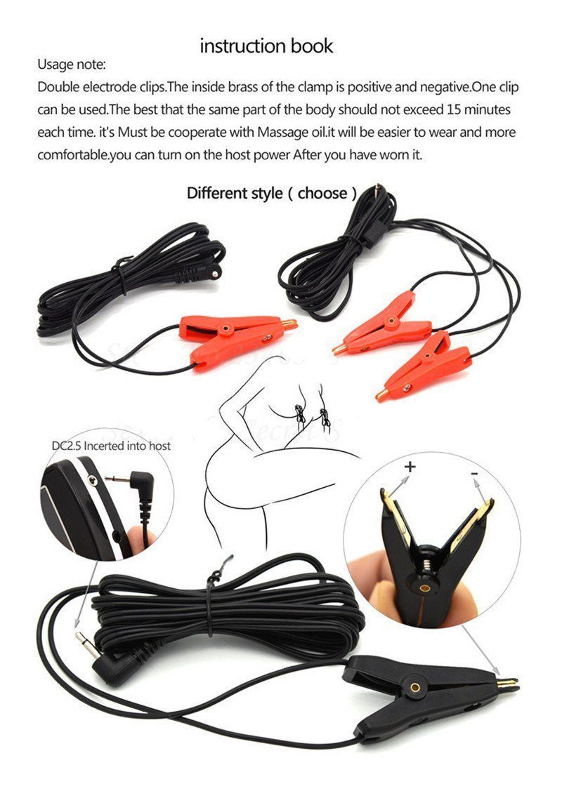 Electric Shock Nipple Clamps Kit - Sissy Panty Shop