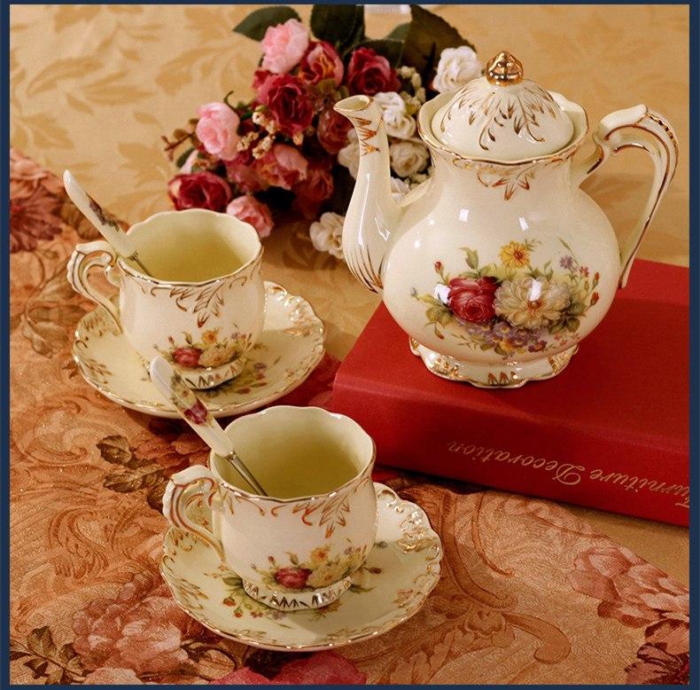15pcs British Royal Sissy Maid Porcelain Tea Set - Sissy Panty Shop