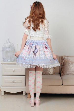 Anime Pleated Lace Trimmed Lolita Skirt - Sissy Panty Shop