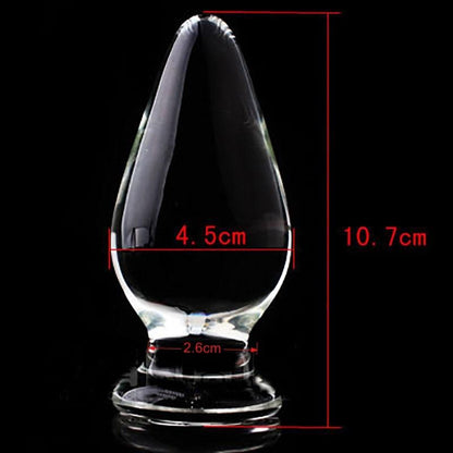 🌷 Enchanting Elegance: Crystal Clear Glass Anal Plug for Your Feminine Journey! 🌈 - Sissy Panty Shop