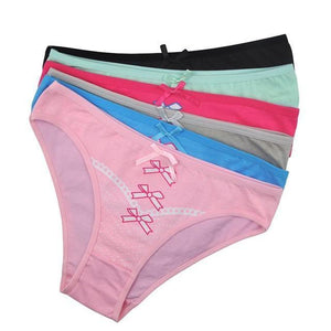 6 Pcs Cute Bows Dotted Panties - Sissy Panty Shop