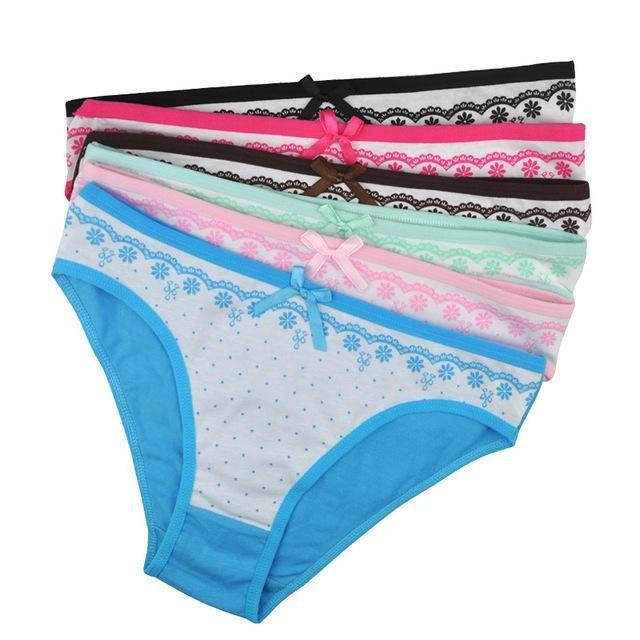 6 Pcs Cute Bows Dotted Panties - Sissy Panty Shop