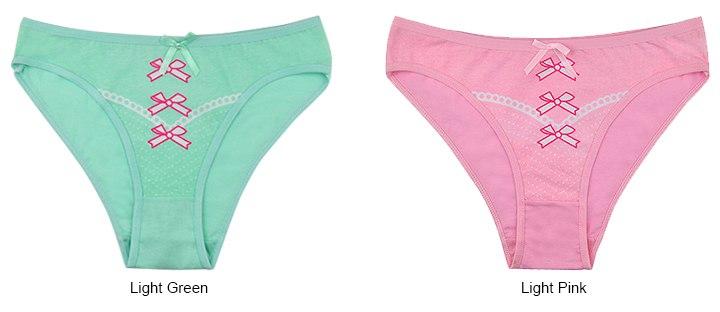 6 Pcs Cute Bows Dotted Panties - Sissy Panty Shop