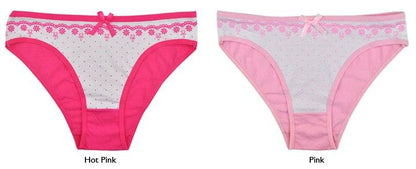 6 Pcs Cute Bows Dotted Panties - Sissy Panty Shop