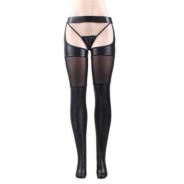 "Sissy Carmen" Open Crotch Mesh Pantyhose - Sissy Panty Shop