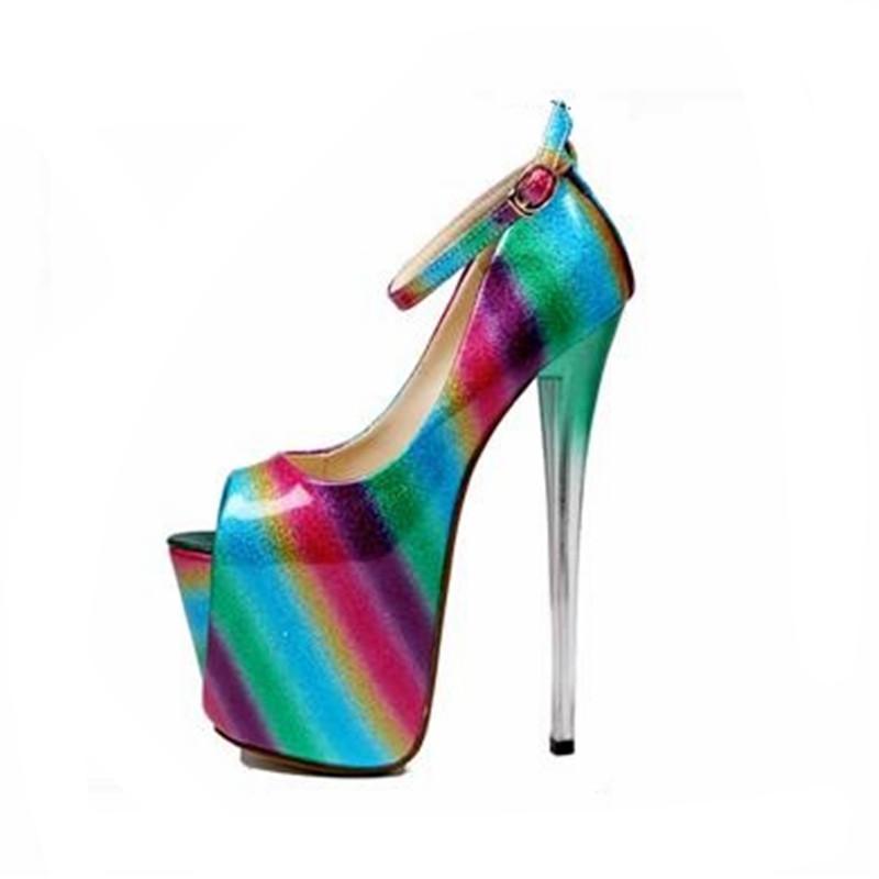 "Shemale Norma" Rainbow Pumps - Sissy Panty Shop