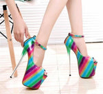 "Shemale Norma" Rainbow Pumps - Sissy Panty Shop