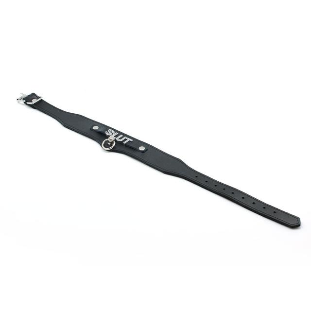 Leather BDSM Collar - Sissy Panty Shop