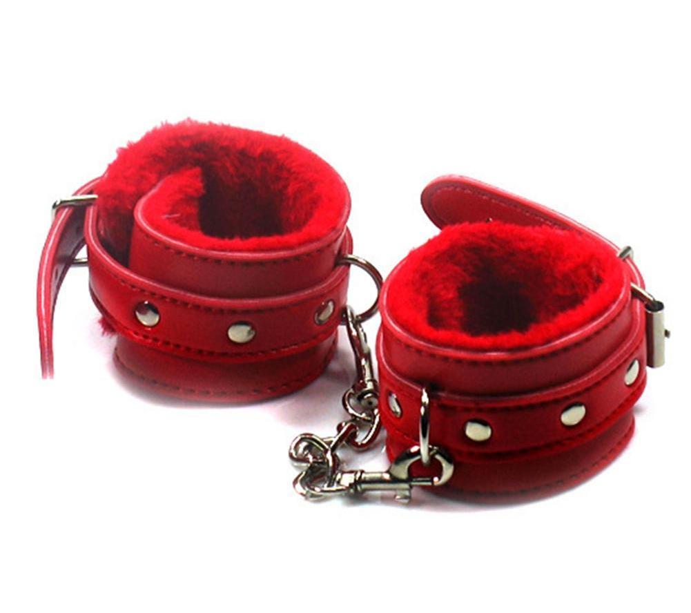 Faux Fur Handcuffs - Sissy Panty Shop