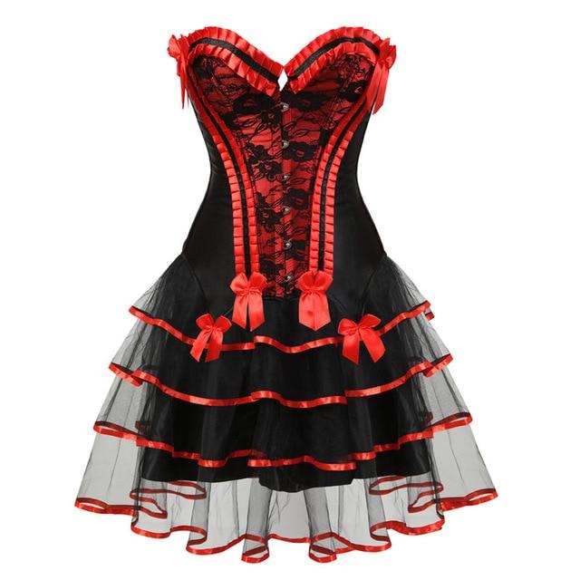 Lace Trimmed Sissy Corset Dress - Sissy Panty Shop