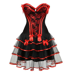 Lace Trimmed Sissy Corset Dress - Sissy Panty Shop