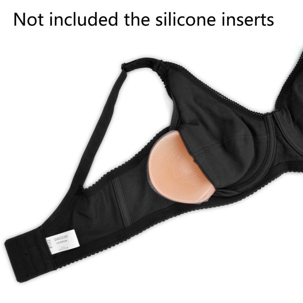 Black Floral Crossdressing Pocket Bra - Sissy Panty Shop