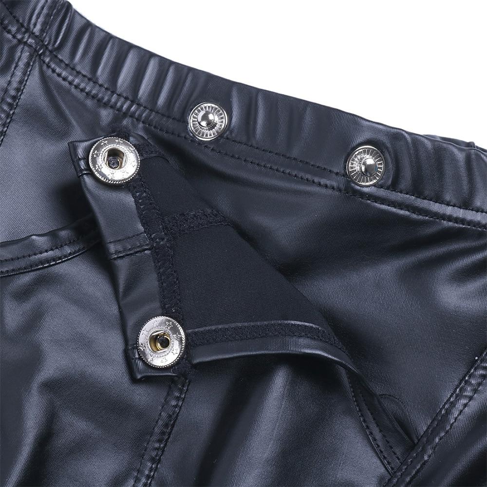 Faux Leather Bulge Pouch Boxer Shorts - Sissy Panty Shop