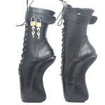 Lockable Heelless Ballet Ankle Boots - Sissy Panty Shop