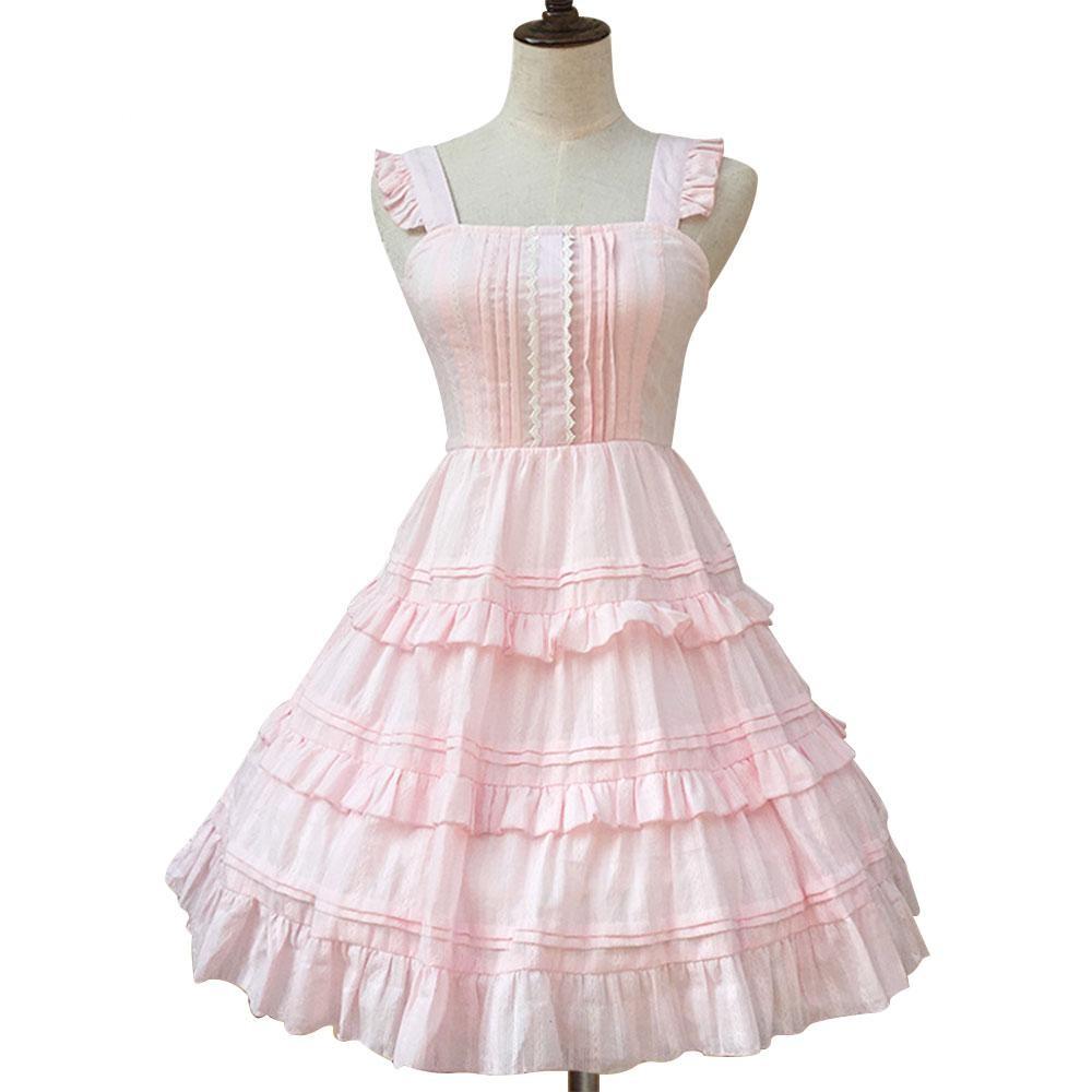 Sleeveless Ruffled Lolita Cotton Dress - Sissy Panty Shop