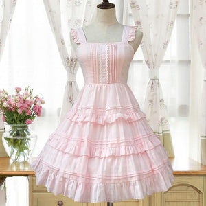 Sleeveless Ruffled Lolita Cotton Dress - Sissy Panty Shop
